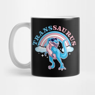 Transgender Dinosaur Transsaurus Trans Pride LGBT Pride Flag Mug